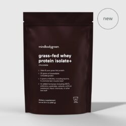 Mind body green grass fed whey protein isolate plus supplement image